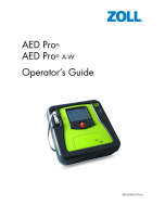 Zoll AED Pro Replacement Operator Guide, 9650-0350-01